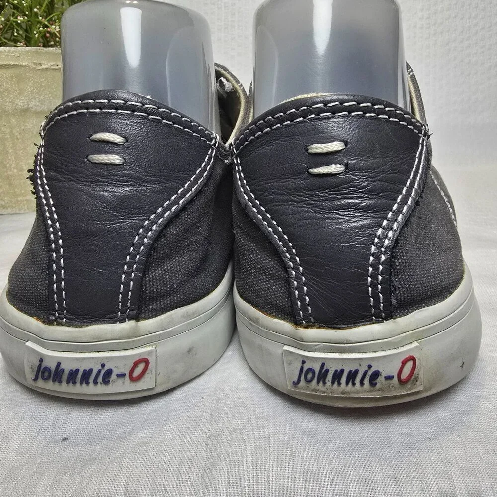 JOHNNY O'S SANTA CRUZ GRAY CANVAS LOAFER GOLF BEACH FISHING DECK SHOES MENS 9